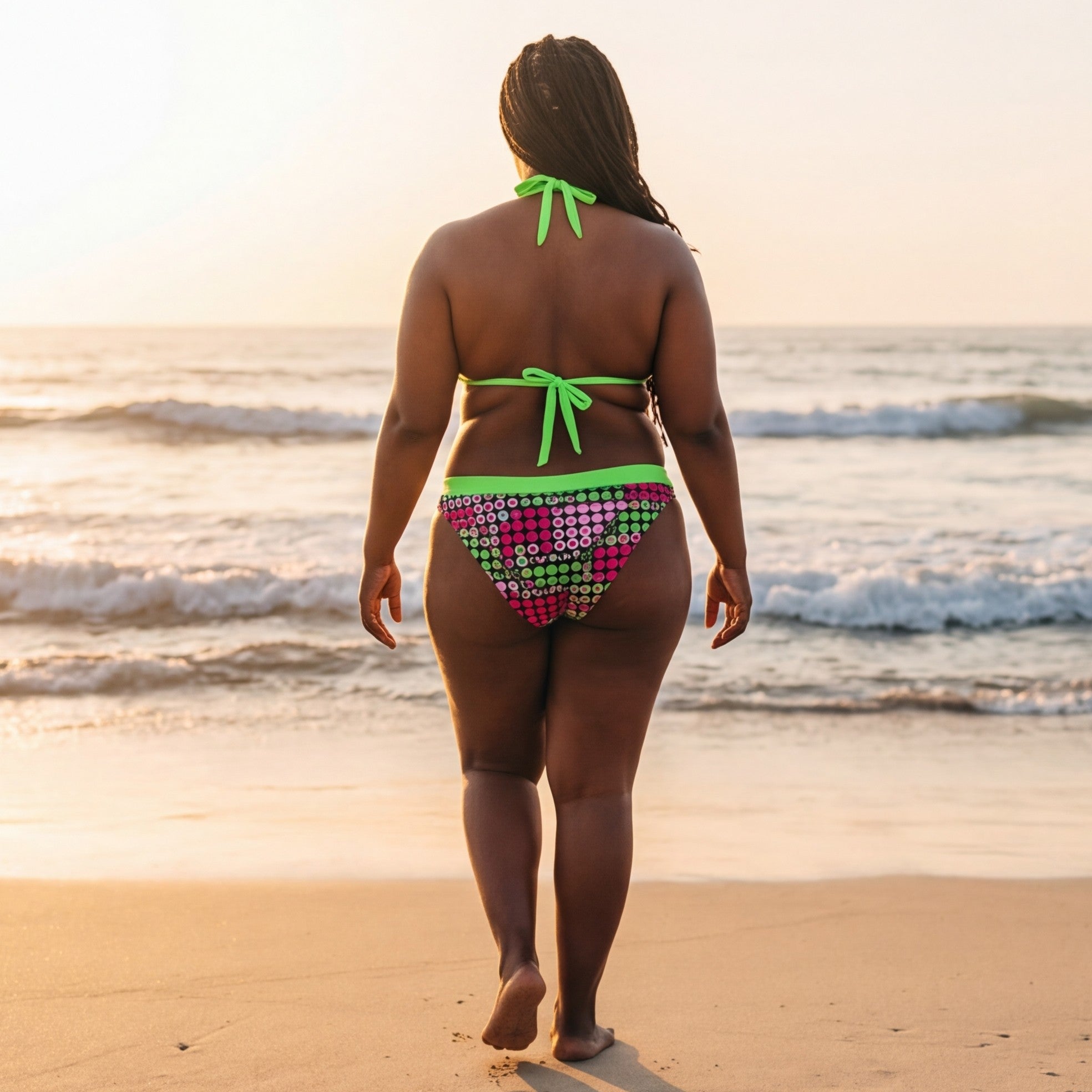 Dot Matrix Delight Lime 2-Piece Bikini (M)