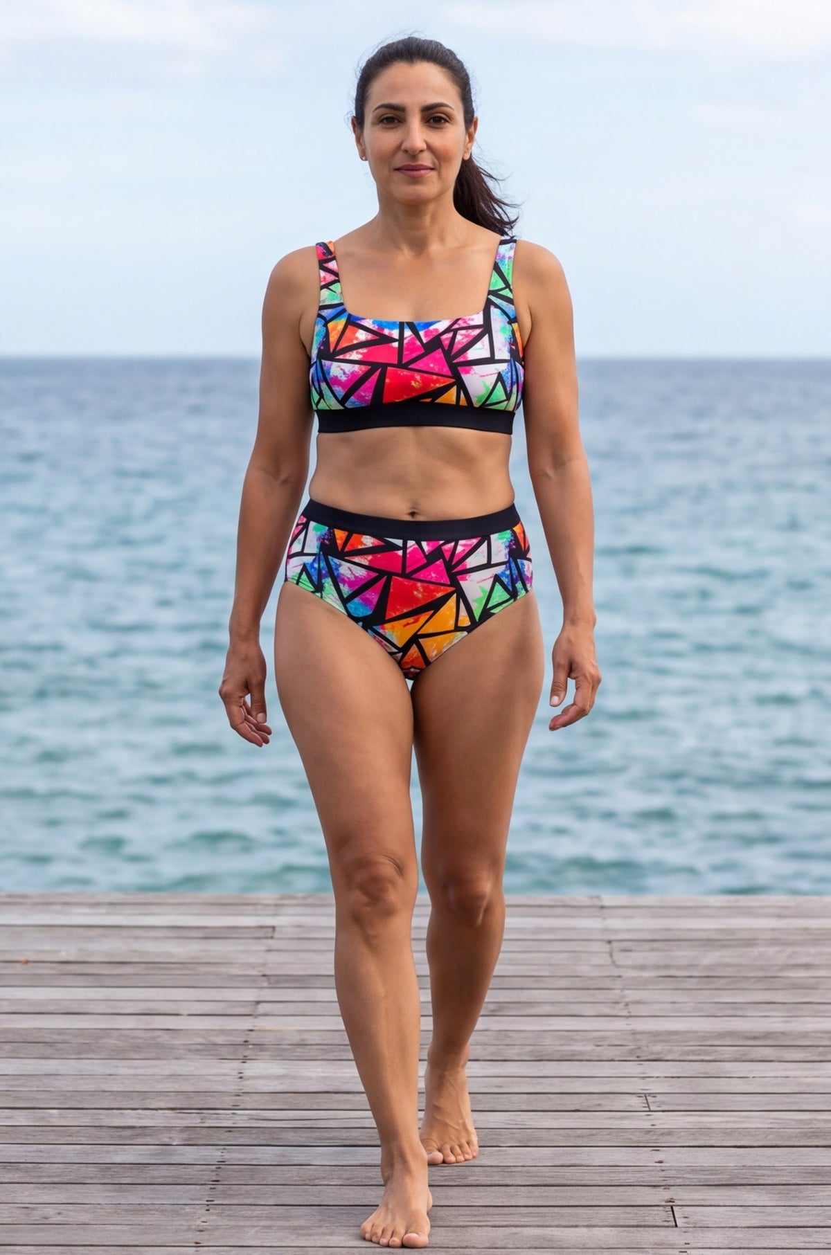 Neon Triangle Underwire Sports Bikini