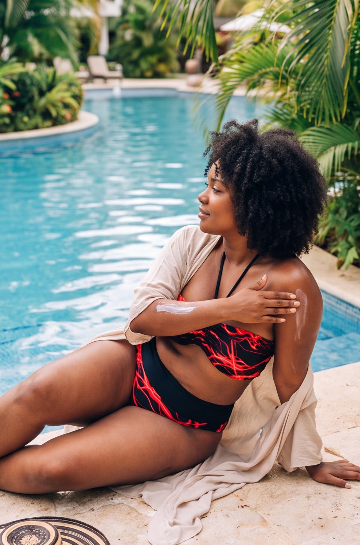 Lava Flow Bandeau Bikini 2-Piece (M)