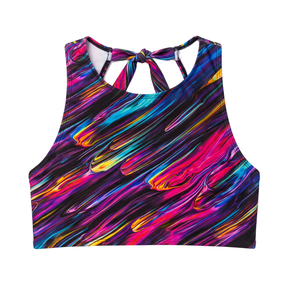 High-neck crop
