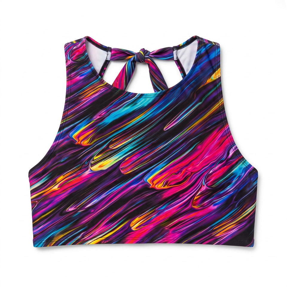 High-neck crop