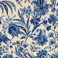 Flower print in blue denim for the top
