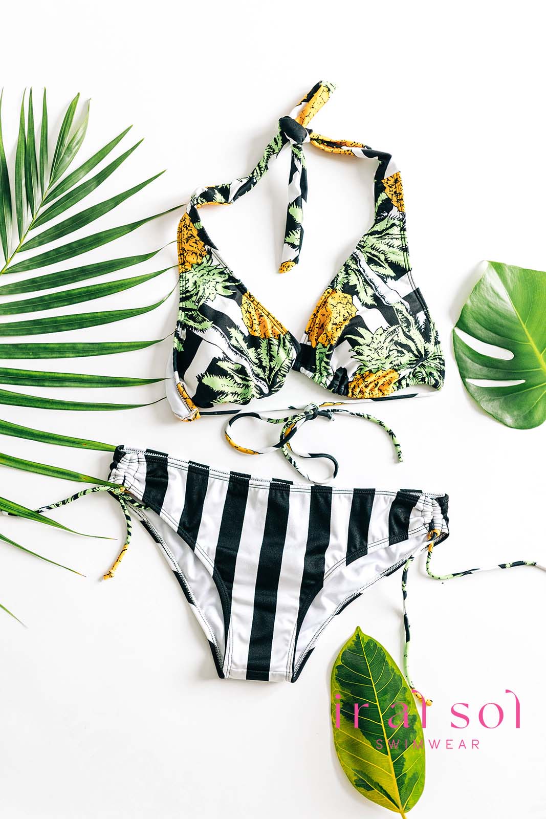 Colombian Pineapple Paradise Stripe Bikini 2-Piece (M)