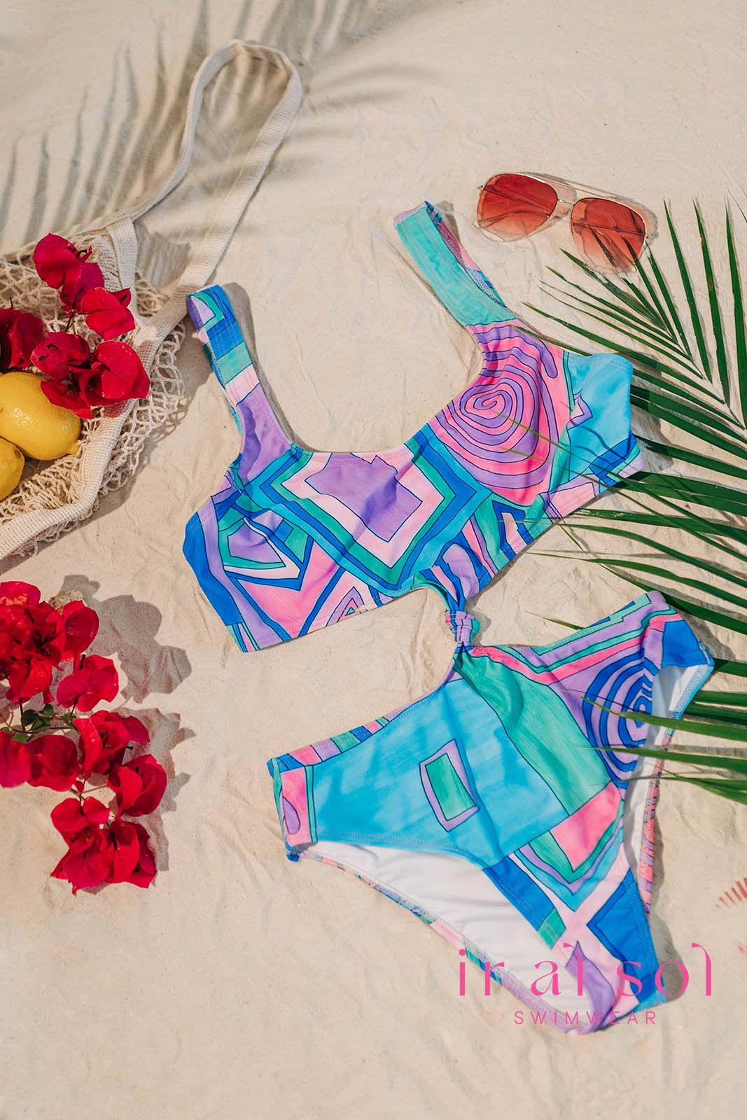 Colombian Vibrant Geometric Bliss Monokini (M)