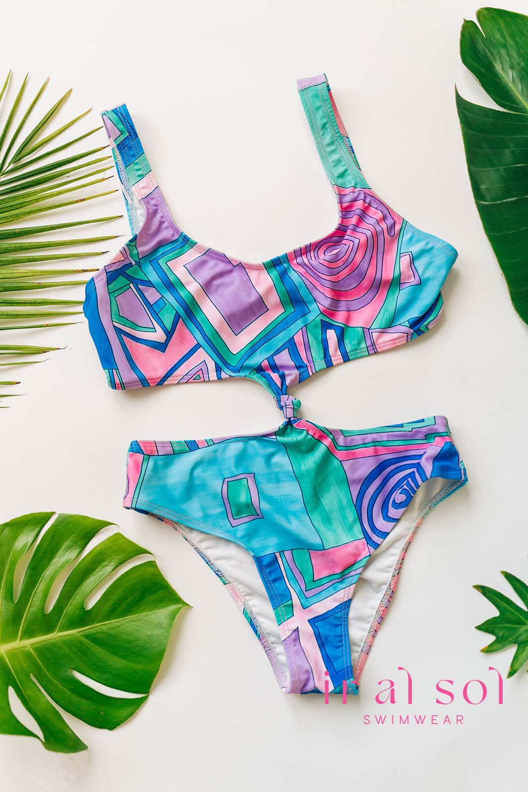 Colombian Vibrant Geometric Bliss Monokini (M)